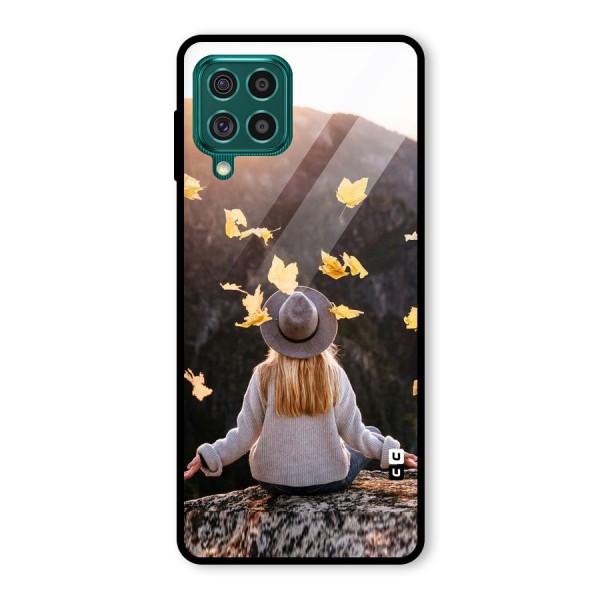 Leaf Rain Sunset Glass Back Case for Galaxy F62