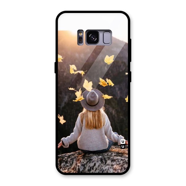 Leaf Rain Sunset Glass Back Case for Galaxy S8