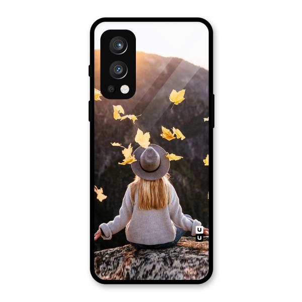 Leaf Rain Sunset Glass Back Case for OnePlus Nord 2 5G