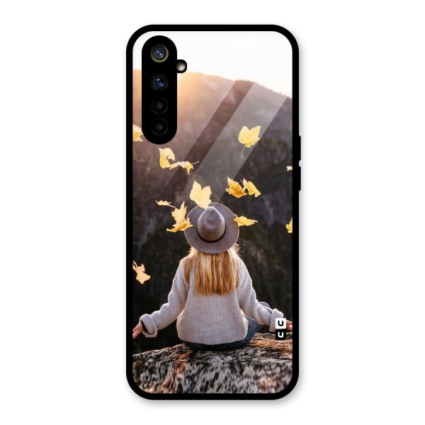 Leaf Rain Sunset Glass Back Case for Realme 6