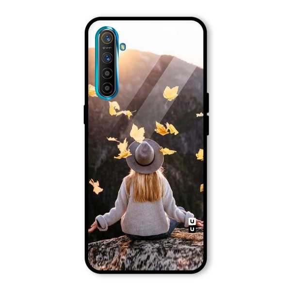 Leaf Rain Sunset Glass Back Case for Realme XT