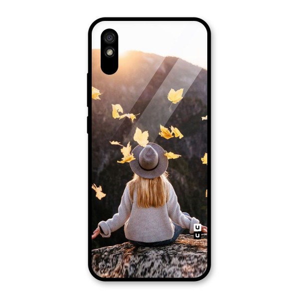 Leaf Rain Sunset Glass Back Case for Redmi 9i