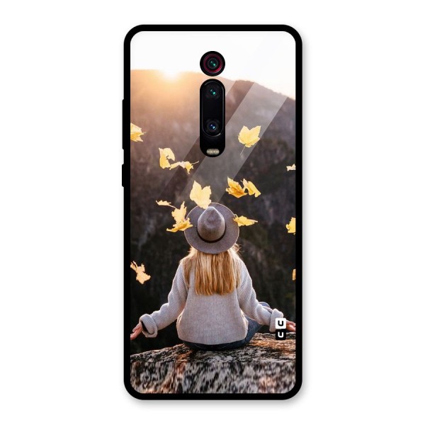 Leaf Rain Sunset Glass Back Case for Redmi K20