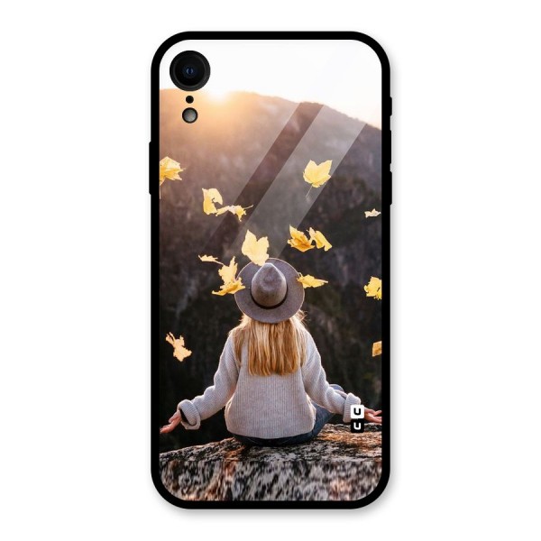 Leaf Rain Sunset Glass Back Case for XR