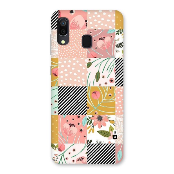 Leaf Stripe Polka Back Case for Galaxy A20