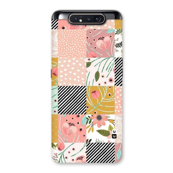 Leaf Stripe Polka Back Case for Galaxy A80