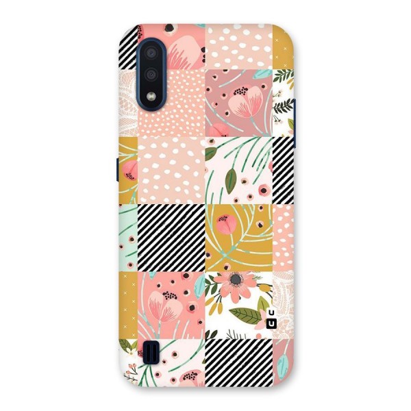 Leaf Stripe Polka Back Case for Galaxy M01