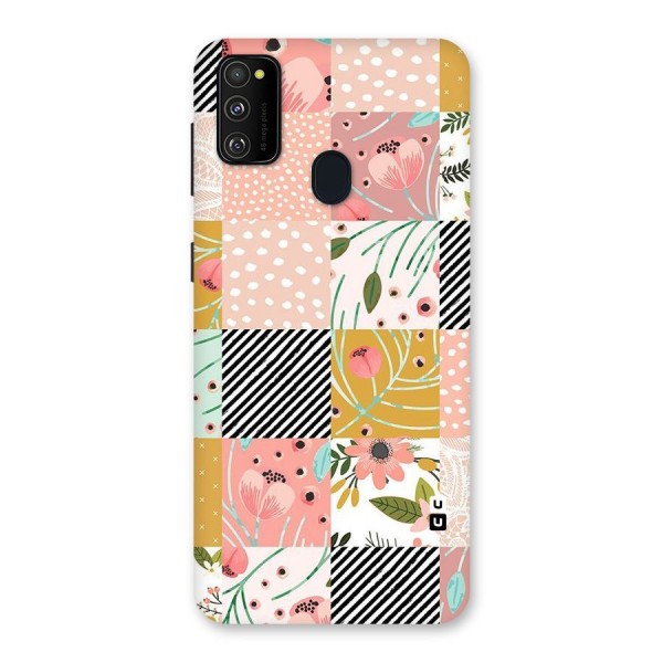 Leaf Stripe Polka Back Case for Galaxy M21