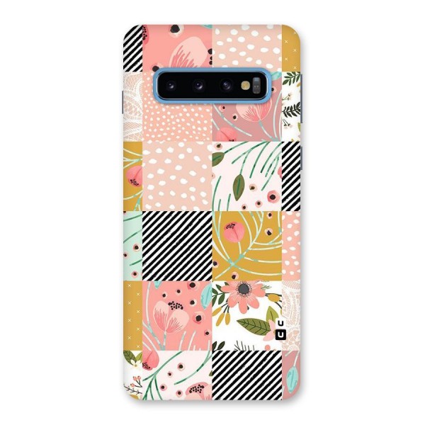 Leaf Stripe Polka Back Case for Galaxy S10