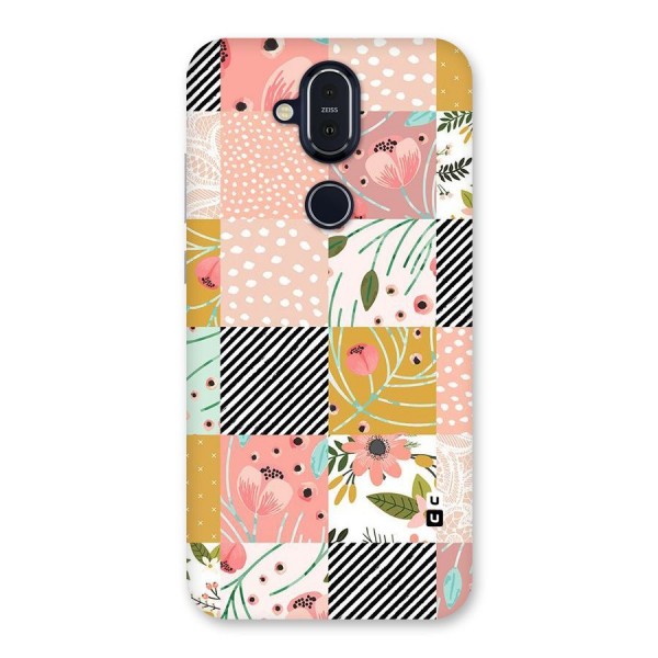 Leaf Stripe Polka Back Case for Nokia 8.1