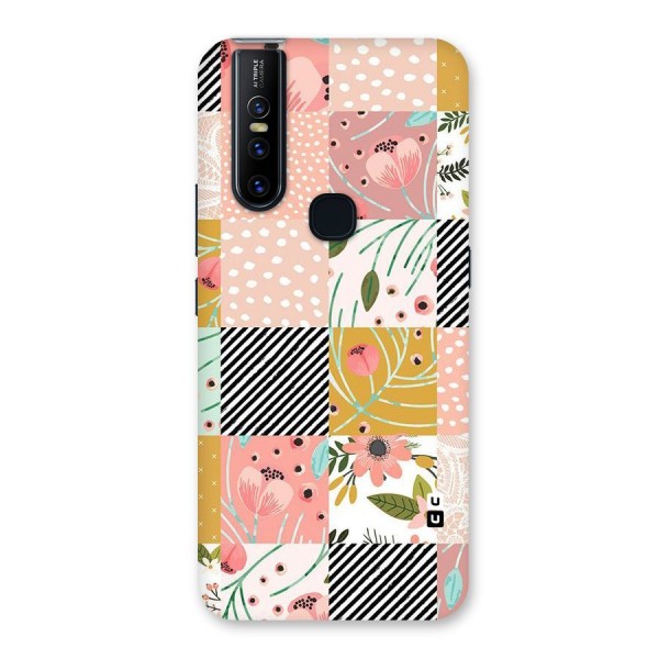 Leaf Stripe Polka Back Case for Vivo V15