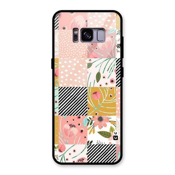 Leaf Stripe Polka Glass Back Case for Galaxy S8