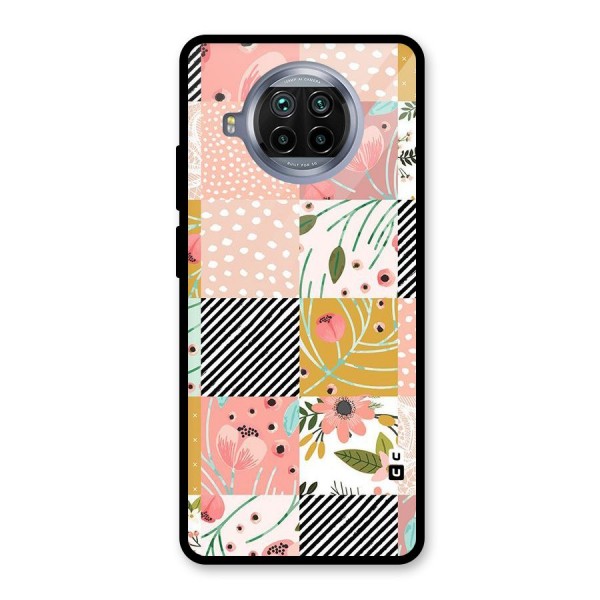 Leaf Stripe Polka Glass Back Case for Mi 10i