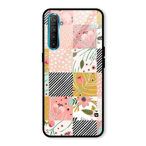 Leaf Stripe Polka Glass Back Case for Realme XT