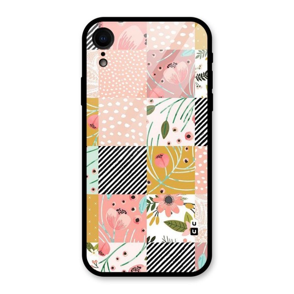 Leaf Stripe Polka Glass Back Case for XR