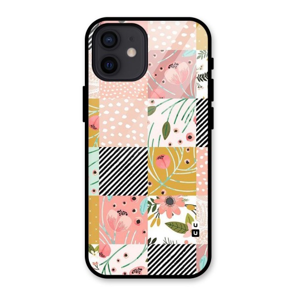 Leaf Stripe Polka Glass Back Case for iPhone 12