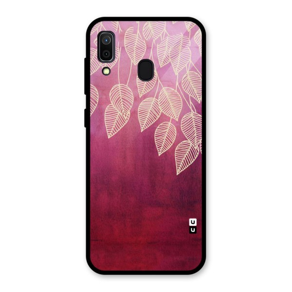 Leafy Outline Glass Back Case for Galaxy A30