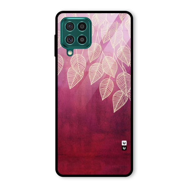 Leafy Outline Glass Back Case for Galaxy F62