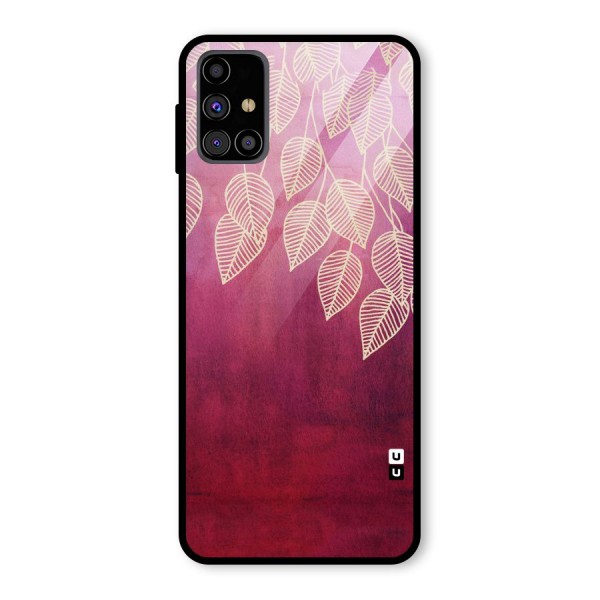 Leafy Outline Glass Back Case for Galaxy M31s