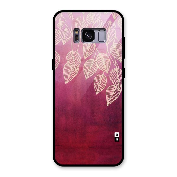 Leafy Outline Glass Back Case for Galaxy S8