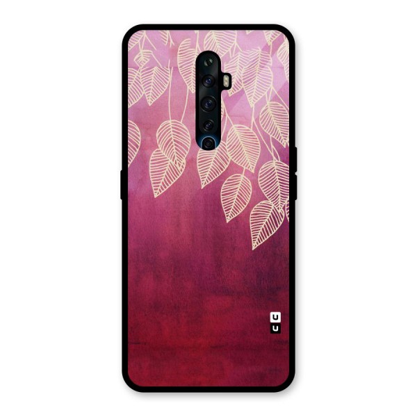 Leafy Outline Glass Back Case for Oppo Reno2 Z