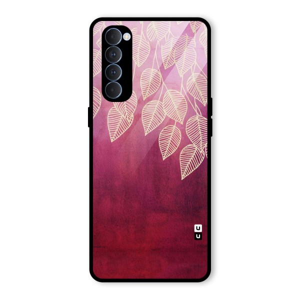 Leafy Outline Glass Back Case for Oppo Reno4 Pro