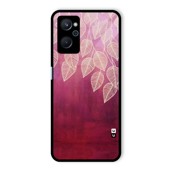 Leafy Outline Glass Back Case for Realme 9i