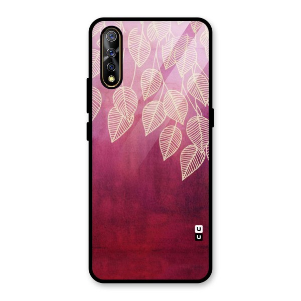 Leafy Outline Glass Back Case for Vivo S1