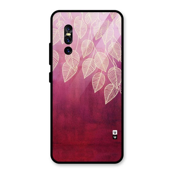 Leafy Outline Glass Back Case for Vivo V15 Pro