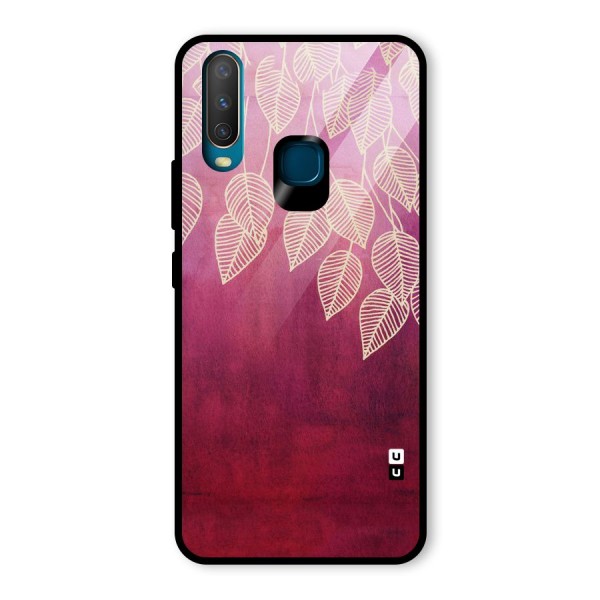 Leafy Outline Glass Back Case for Vivo Y15