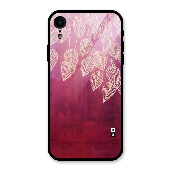 Leafy Outline Glass Back Case for XR