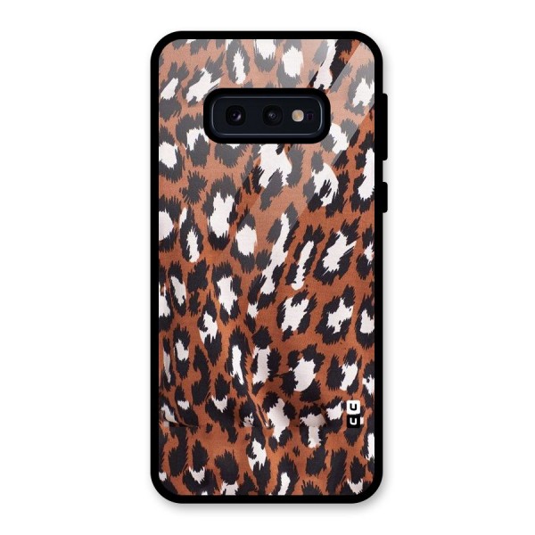 Leapord Design Glass Back Case for Galaxy S10e