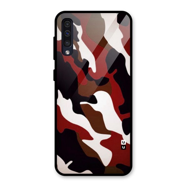 Leapord Pattern Glass Back Case for Galaxy A50s