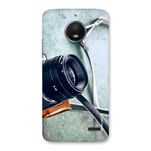 Leather Camera Lens Back Case for Moto E4