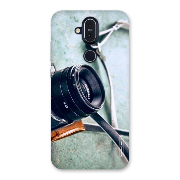 Leather Camera Lens Back Case for Nokia 8.1