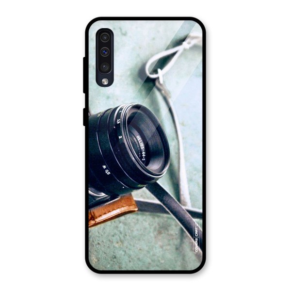 Leather Camera Lens Glass Back Case for Galaxy A50s