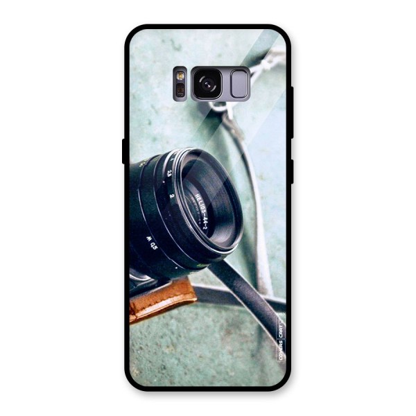 Leather Camera Lens Glass Back Case for Galaxy S8