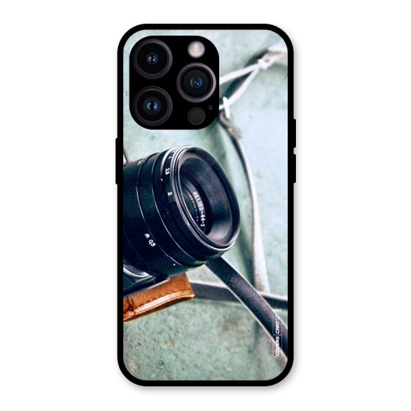 Leather Camera Lens Glass Back Case for iPhone 14 Pro