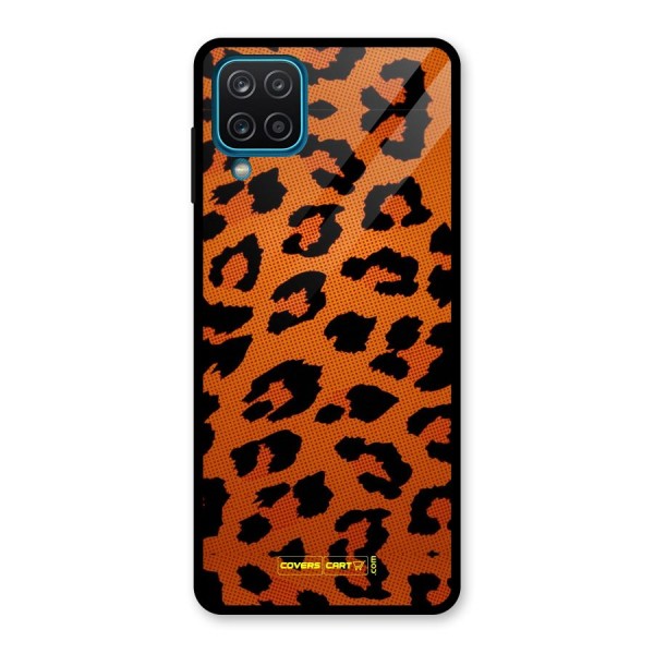 Leopard Glass Back Case for Galaxy A12