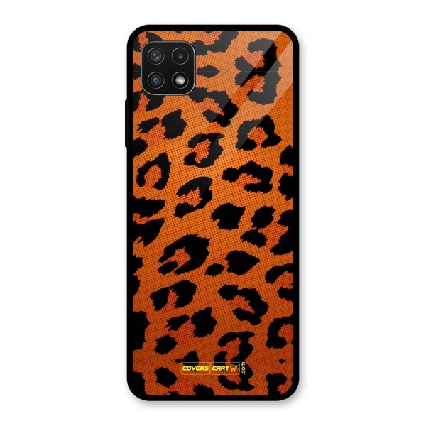 Leopard Glass Back Case for Galaxy A22 5G