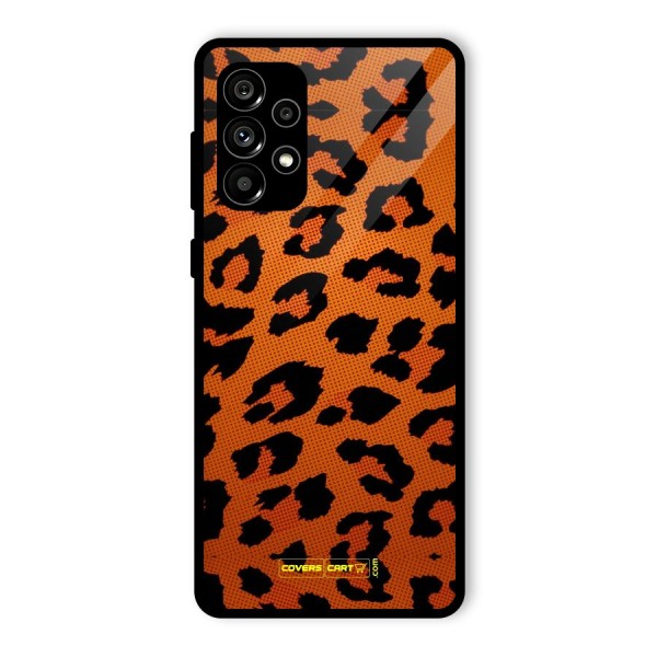 Leopard Glass Back Case for Galaxy A73 5G