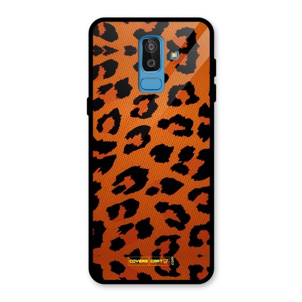 Leopard Glass Back Case for Galaxy J8