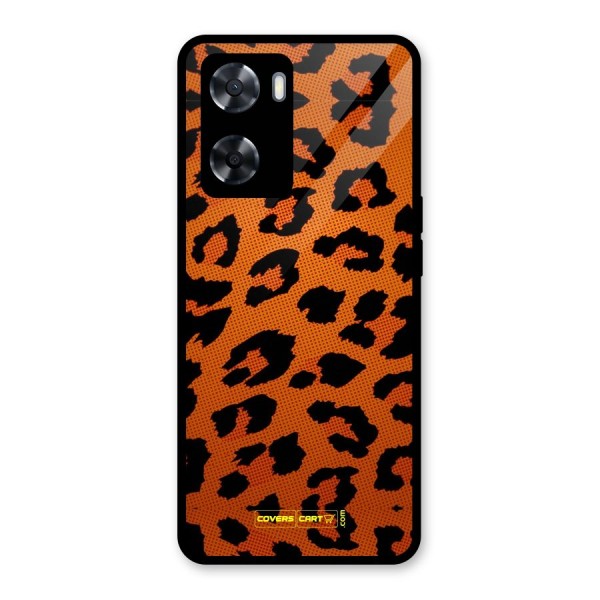 Leopard Glass Back Case for Oppo A57 2022