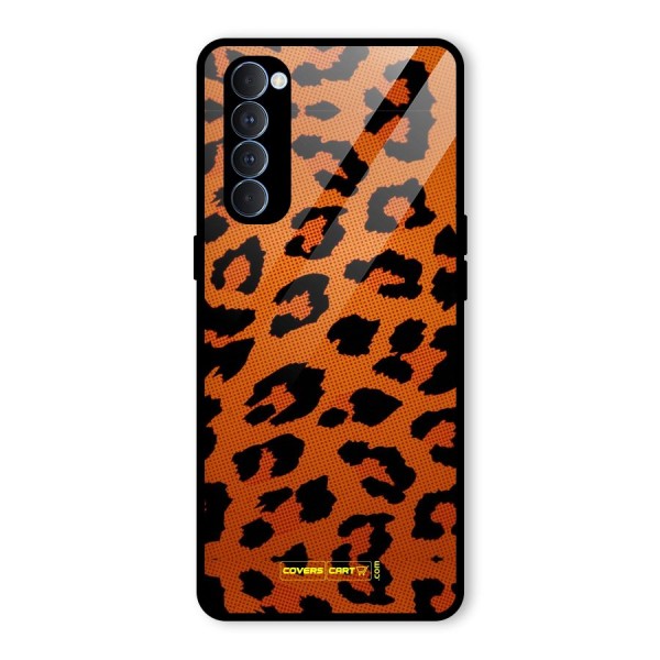 Leopard Glass Back Case for Oppo Reno4 Pro