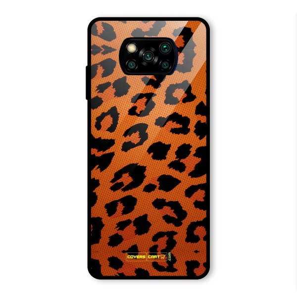 Leopard Glass Back Case for Poco X3 Pro