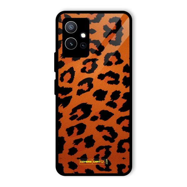 Leopard Glass Back Case for Vivo T1 5G