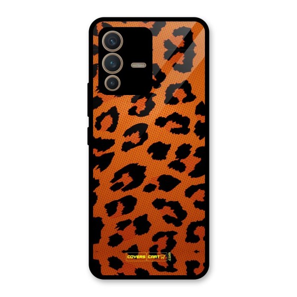 Leopard Glass Back Case for Vivo V23 5G