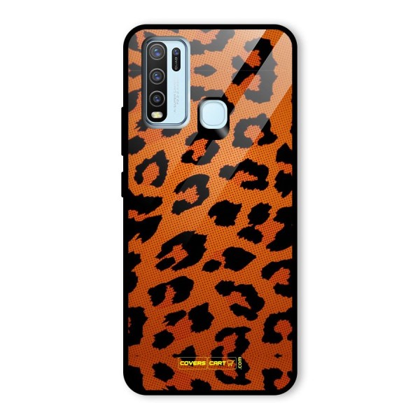 Leopard Glass Back Case for Vivo Y30