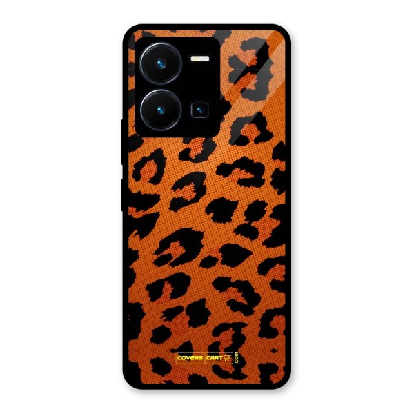 Leopard Glass Back Case for Vivo Y35