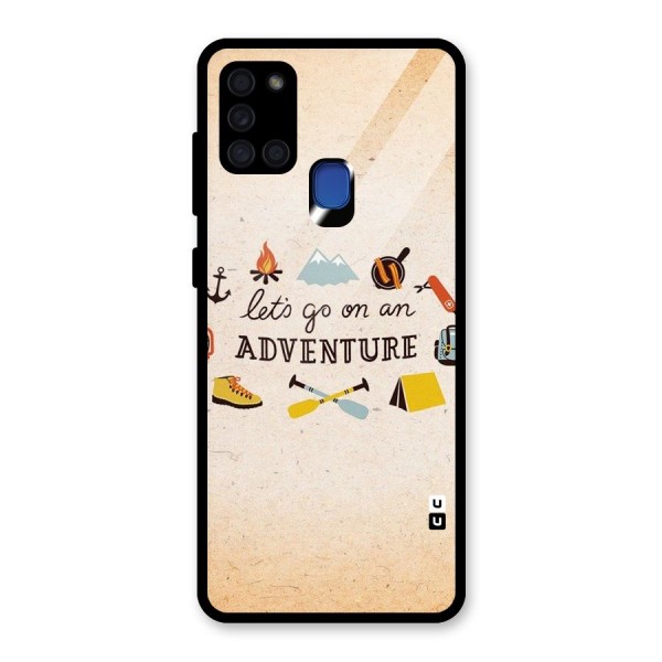 Lets Adventure Life Glass Back Case for Galaxy A21s